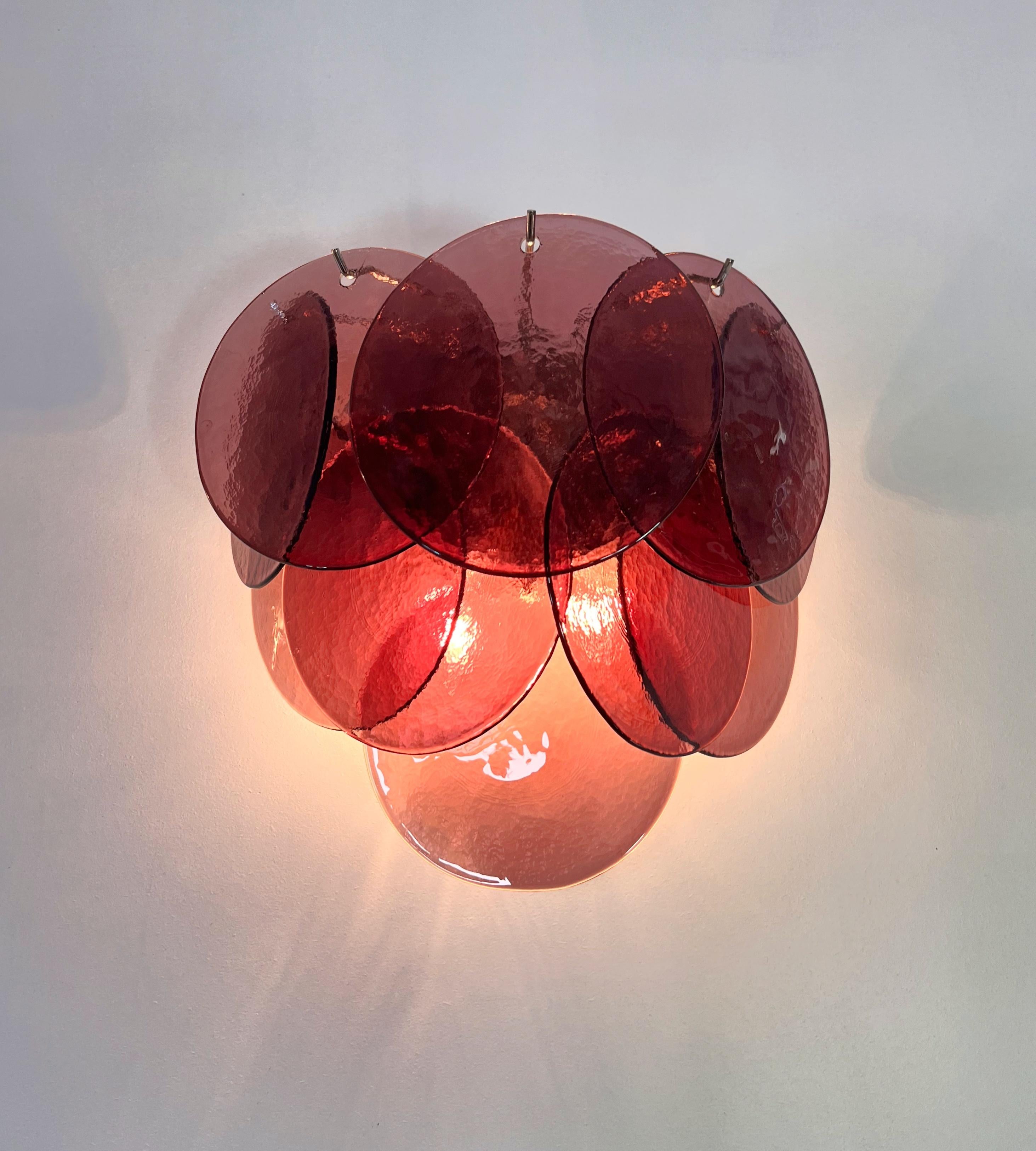 Fantástico par apliques - 10 amatista Cristales de Murano en venta 3