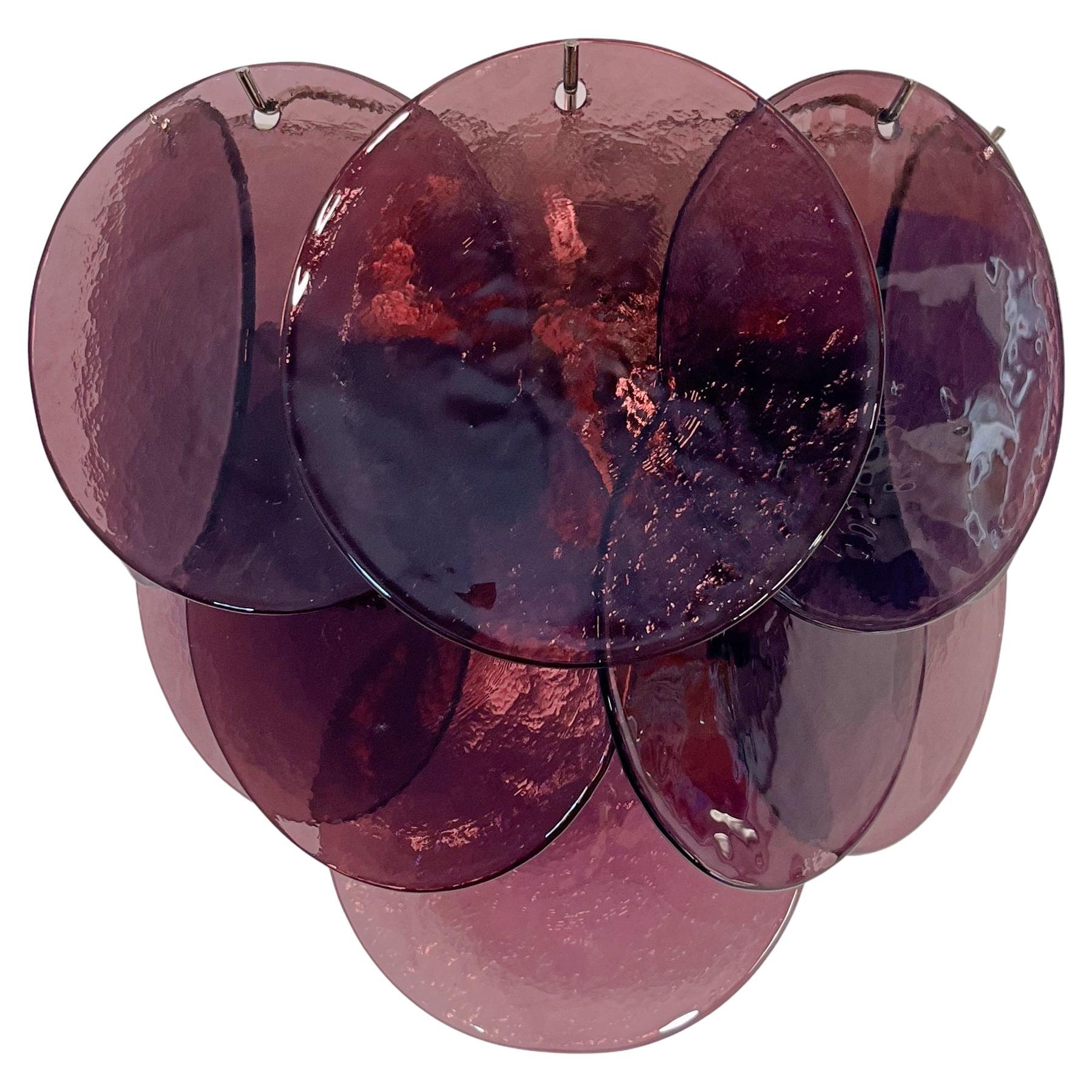 Fantastic pair sconces - 10 amethyst Murano Glasses