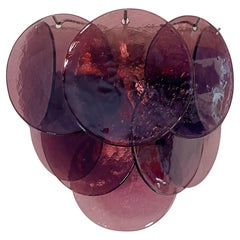 Fantastic pair sconces - 10 amethyst Murano Glasses