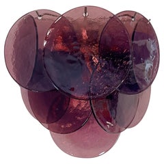 Fantástico par apliques - 10 amatista Cristales de Murano