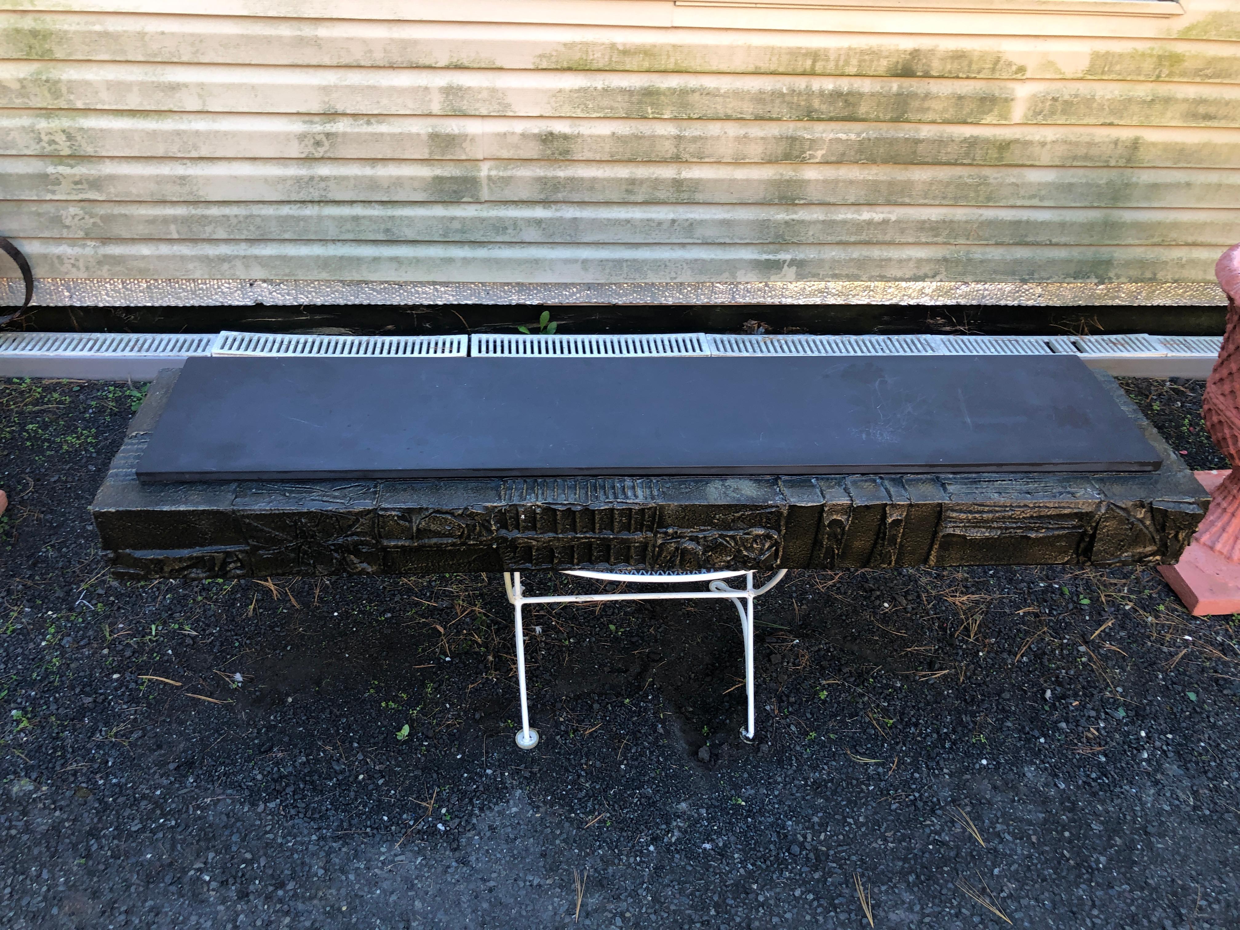 Fantastic Paul Evans Brutalist Goop Wall Console Table Mid-Century Modern In Good Condition For Sale In Pemberton, NJ
