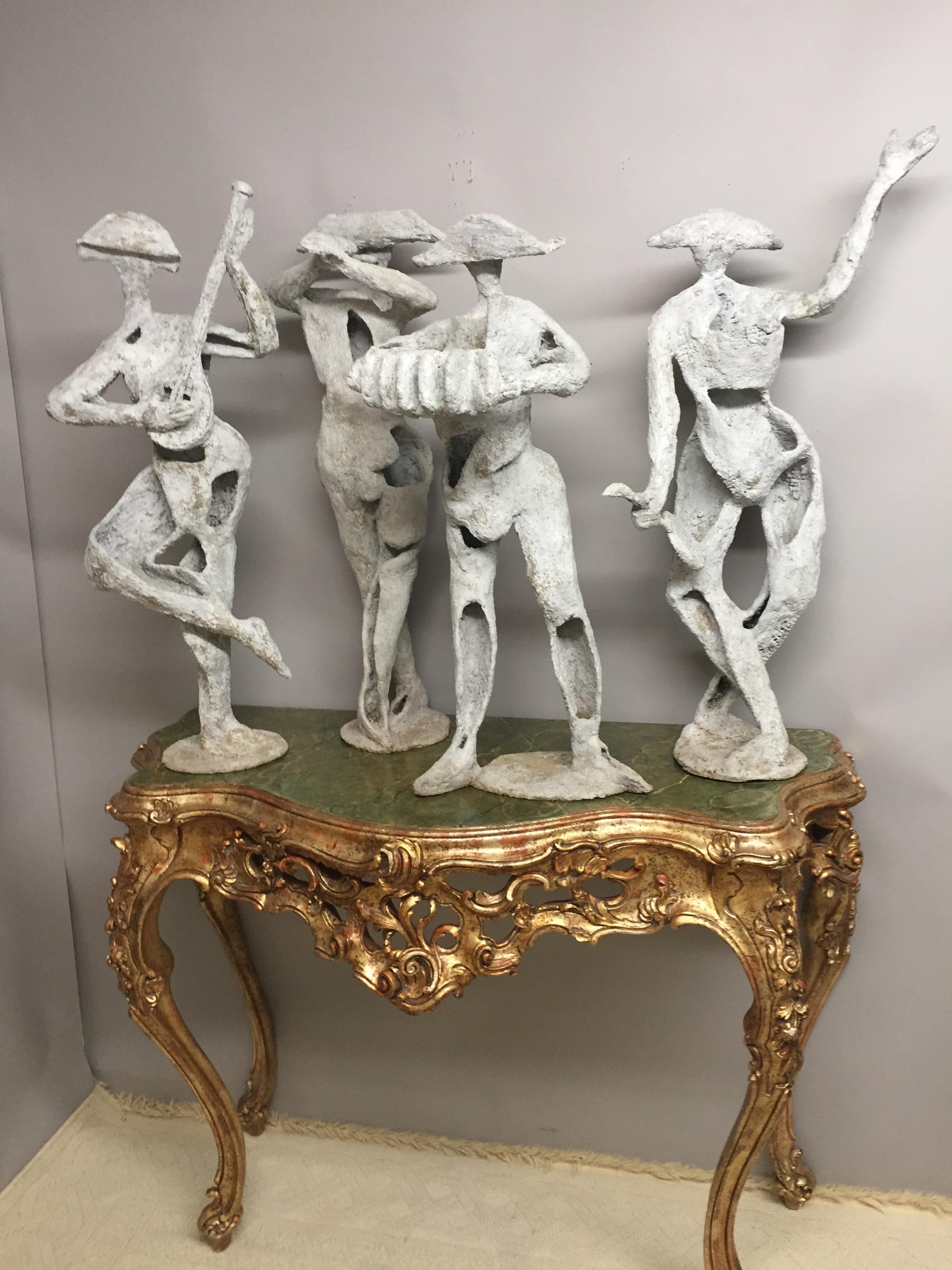 Fantastic Picassoesque Sculpture Set of Band of Troubadours 5