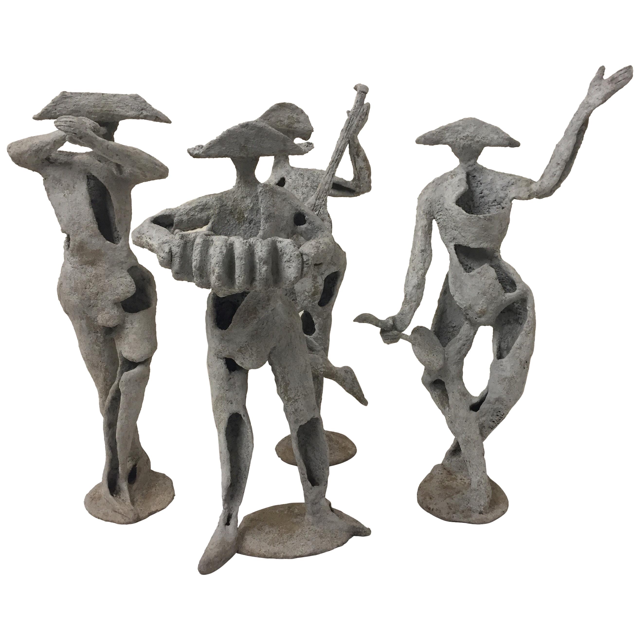 Fantastic Picassoesque Sculpture Set of Band of Troubadours