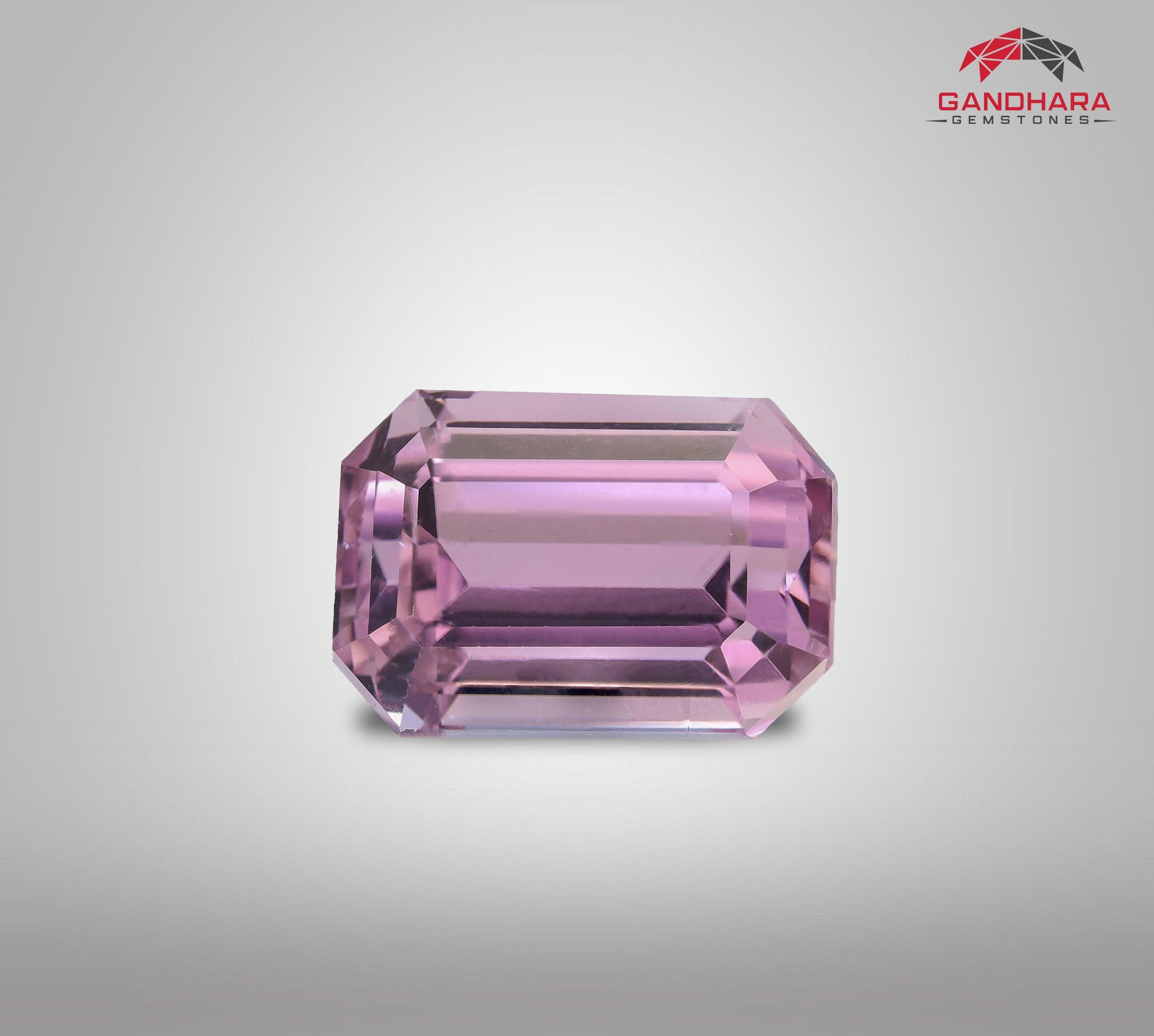 Fantastic Pink Kunzite Stone, available for sale, flawless loupe clean clarity, emerald Cut, 9.26 carats loose certified kunzite gemstone from Namibia. Kunzite gemstone, kunzite ring, kunzite jewelry

Product Information:
GEMSTONE TYPE	Fantastic