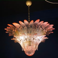 Fantastic Pink Murano Palmette Chandelier