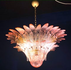 Fantastic Pink Murano Palmette Chandelier