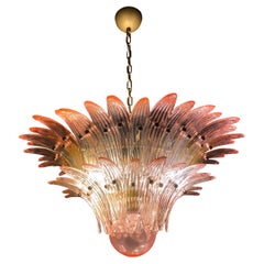 Vintage Fantastic Pink Murano Palmette Chandelier
