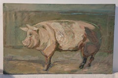 Fantastic Potbelly Pig Oil Painting