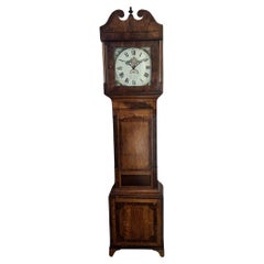 Antique Fantastic quality 18th century oak and mahogany long case clock 