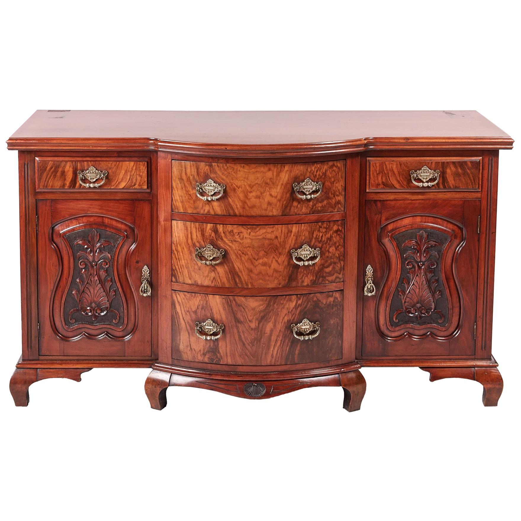 Fantastic Quality 19th Century Antique Victorian Carved Walnut Sideboard