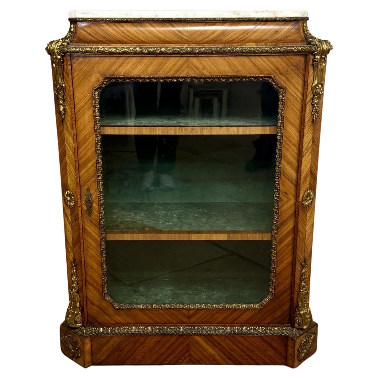 Fantastic quality 19th century marble topped pier cabinet For Sale