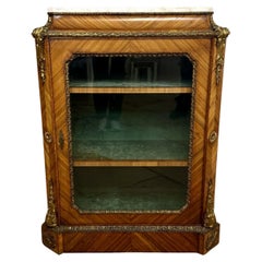 Fantastic quality 19th century marble topped pier cabinet