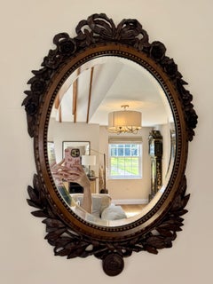 Fantastic quality antique 19th century carved oak wall mirror