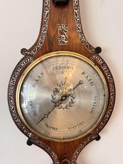 Fantastische Qualität antiken 19. Jahrhundert Mahagoni Perlmutt eingelegt Barometer