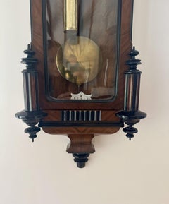 Fantastic quality antique 19th century walnut double weight wall clock