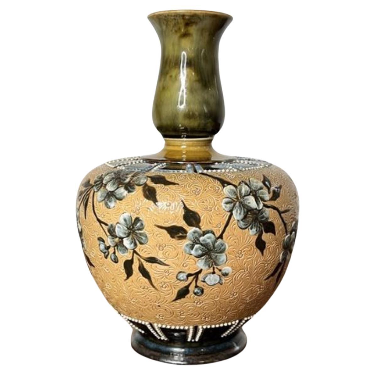 Fantastic quality antique Doulton Lambeth vase by Eliza Simmance For Sale