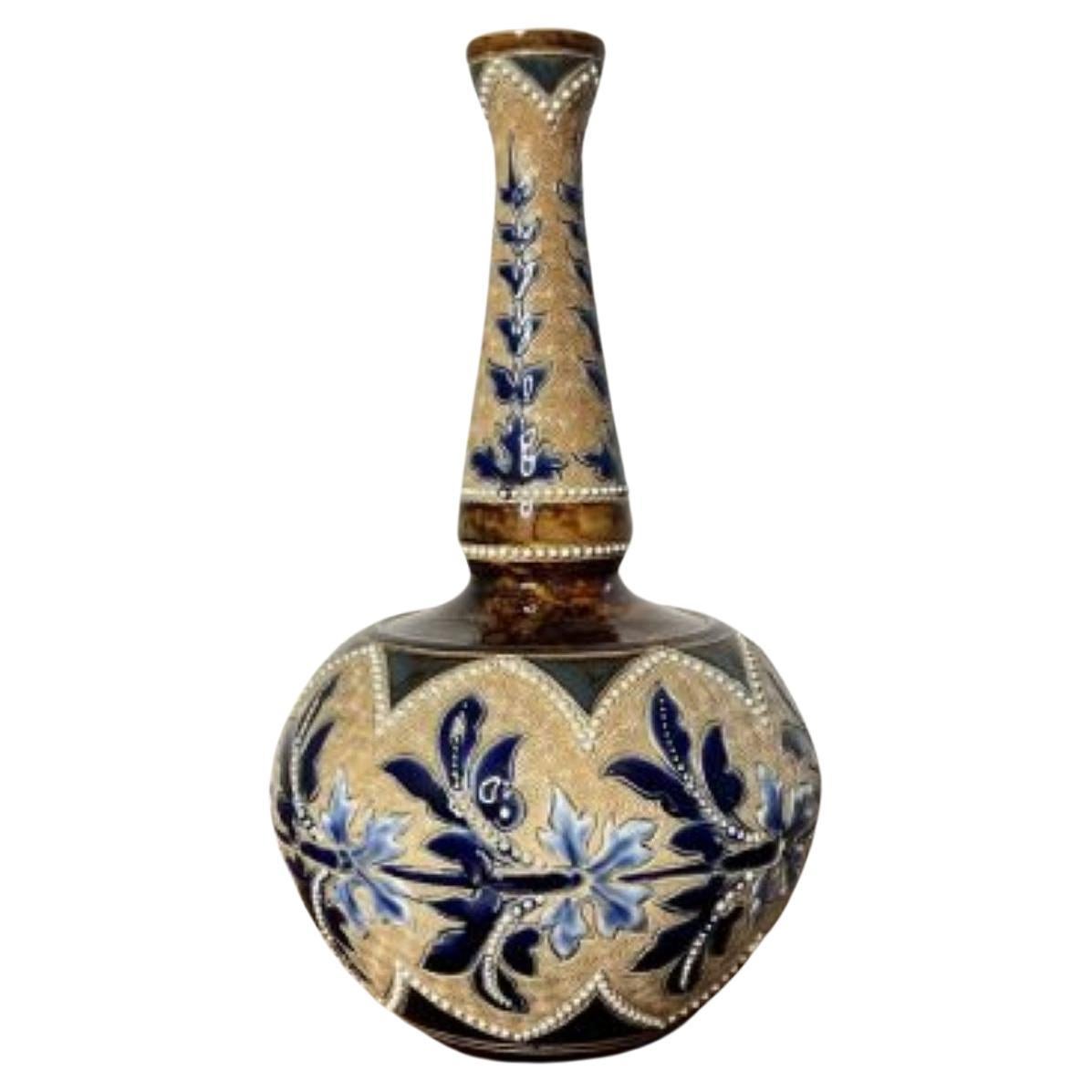 Fantastic quality antique Doulton Lambeth vase by Emily Stormer  For Sale