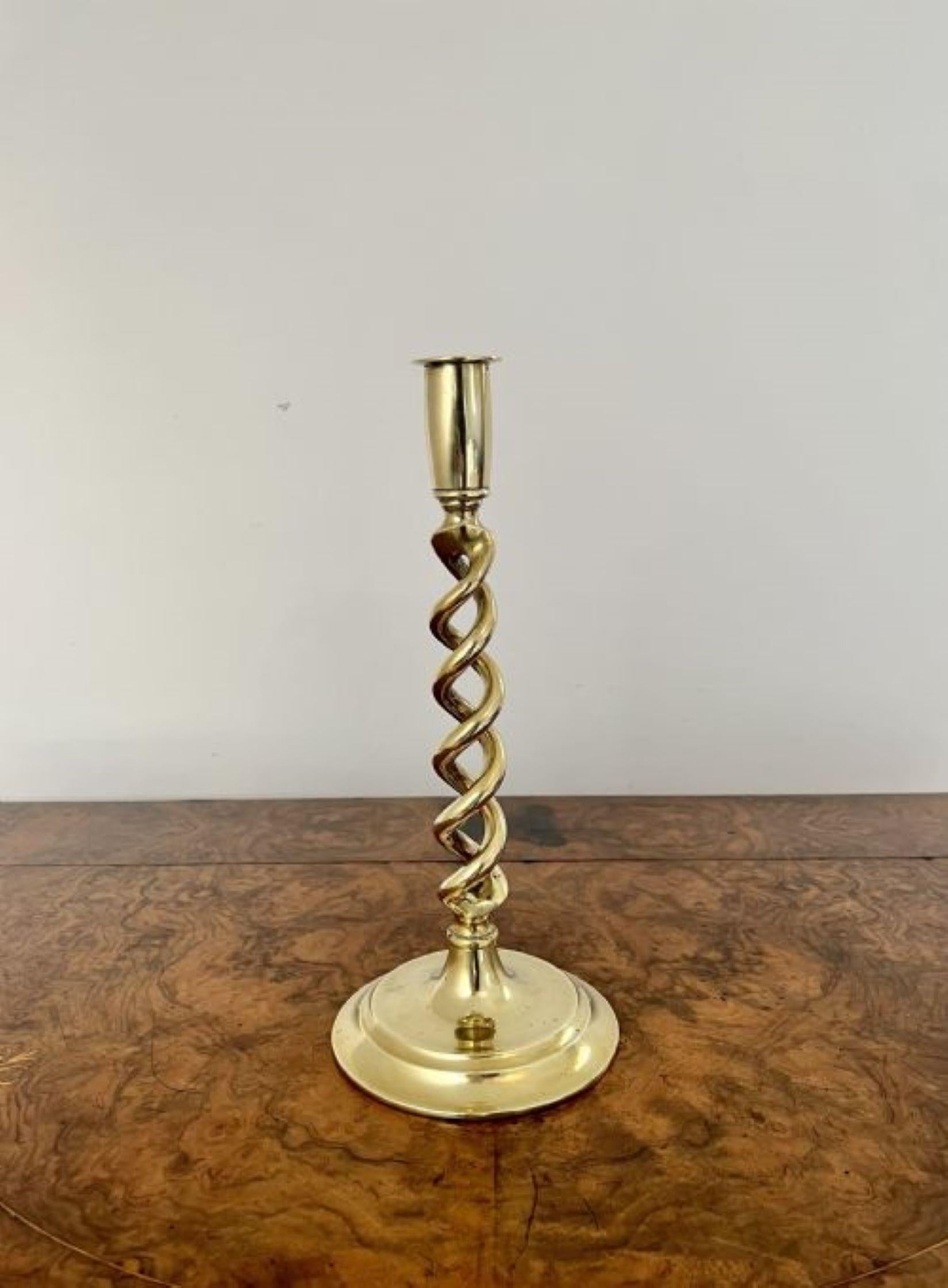 Fantastic quality antique Edwardian brass candlesticks  For Sale 1