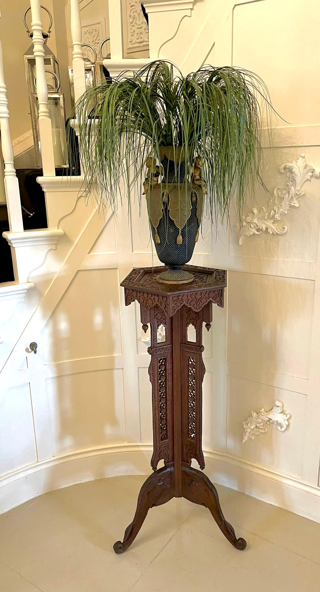 Other Fantastic Quality Antique Edwardian Carved Plant Stand For Sale
