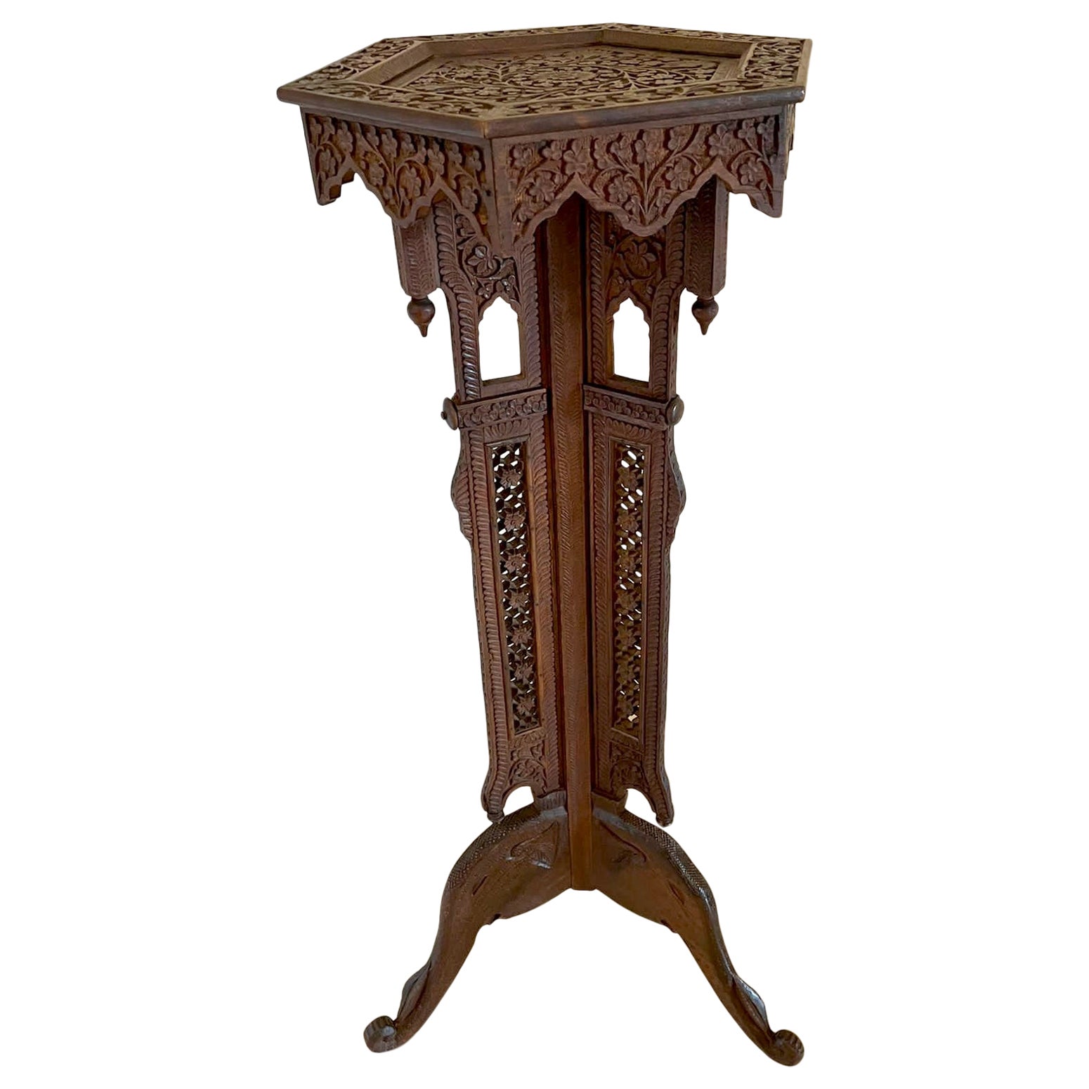 Fantastic Quality Antique Edwardian Carved Plant Stand