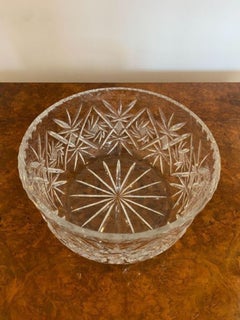 Fantastic Quality Antique Edwardian Cut Glass Fruit Bowl