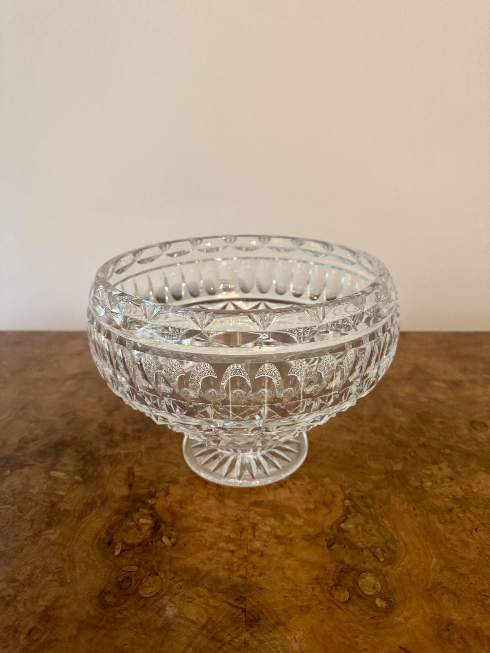 Fantastische Qualität antike Edwardian geschliffenem Glas Obstschale (20. Jahrhundert) im Angebot