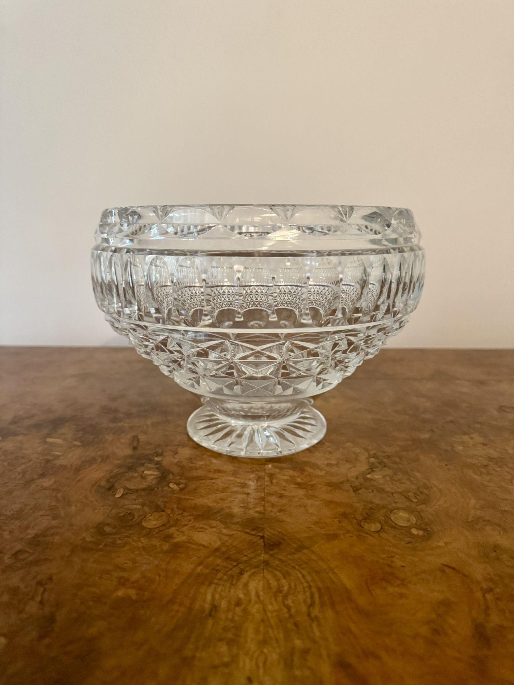 Fantastische Qualität antike Edwardian geschliffenem Glas Obstschale im Angebot 1