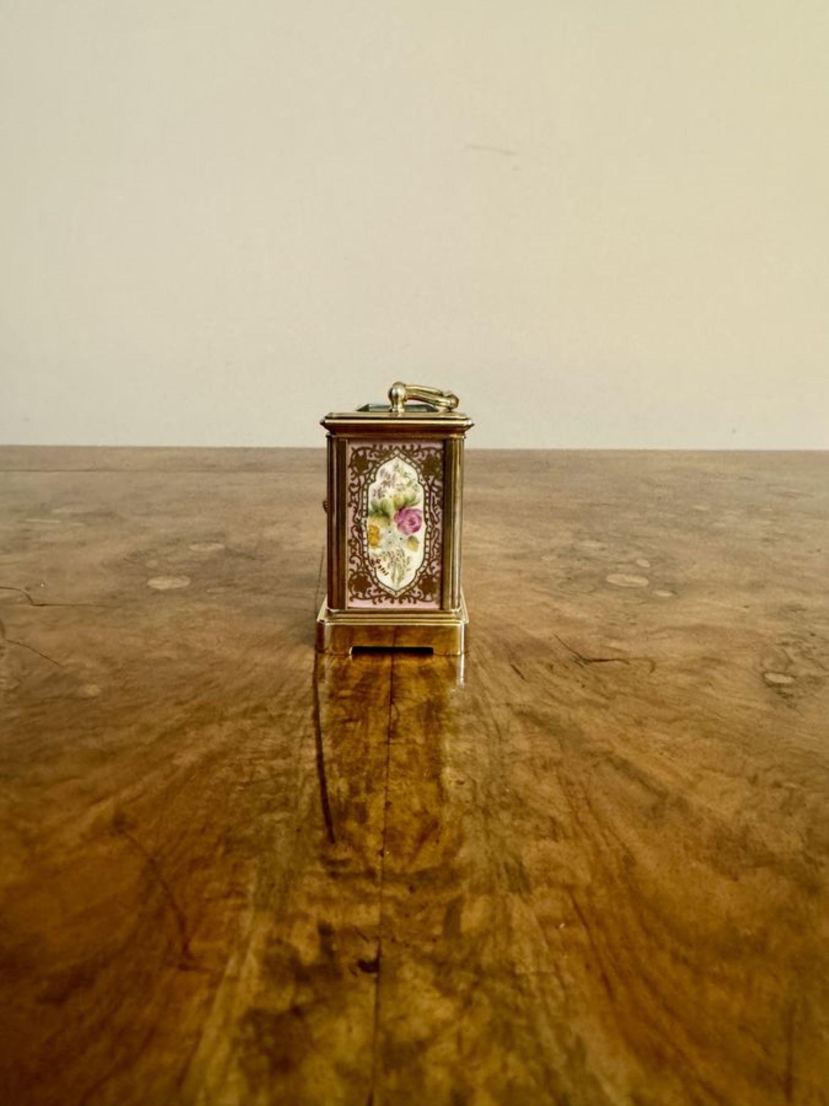 20th Century Fantastic quality antique Edwardian miniature carriage clock
