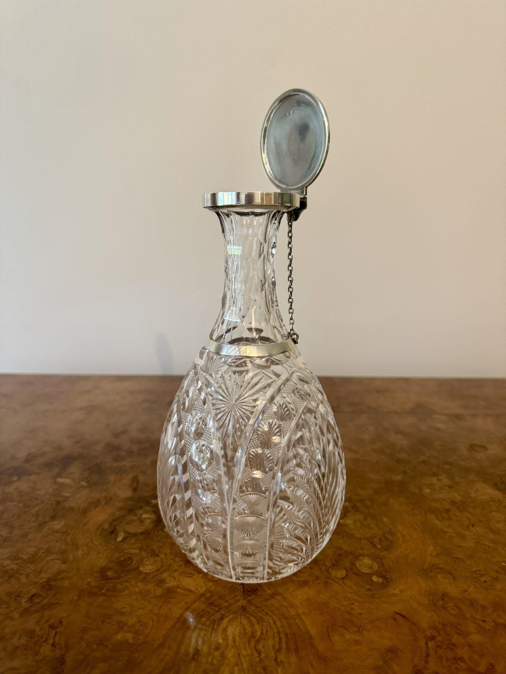 Carafe à décanter en argent de l'époque édouardienne, d'une qualité exceptionnelle. Bon état - En vente à Ipswich, GB