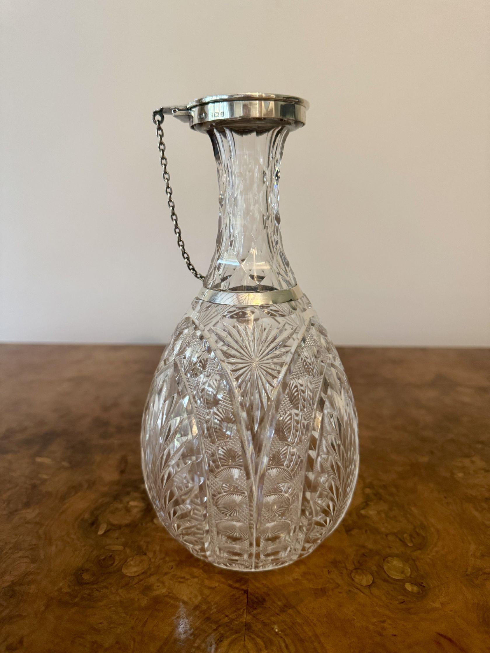 Argent Carafe à décanter en argent de l'époque édouardienne, d'une qualité exceptionnelle. en vente