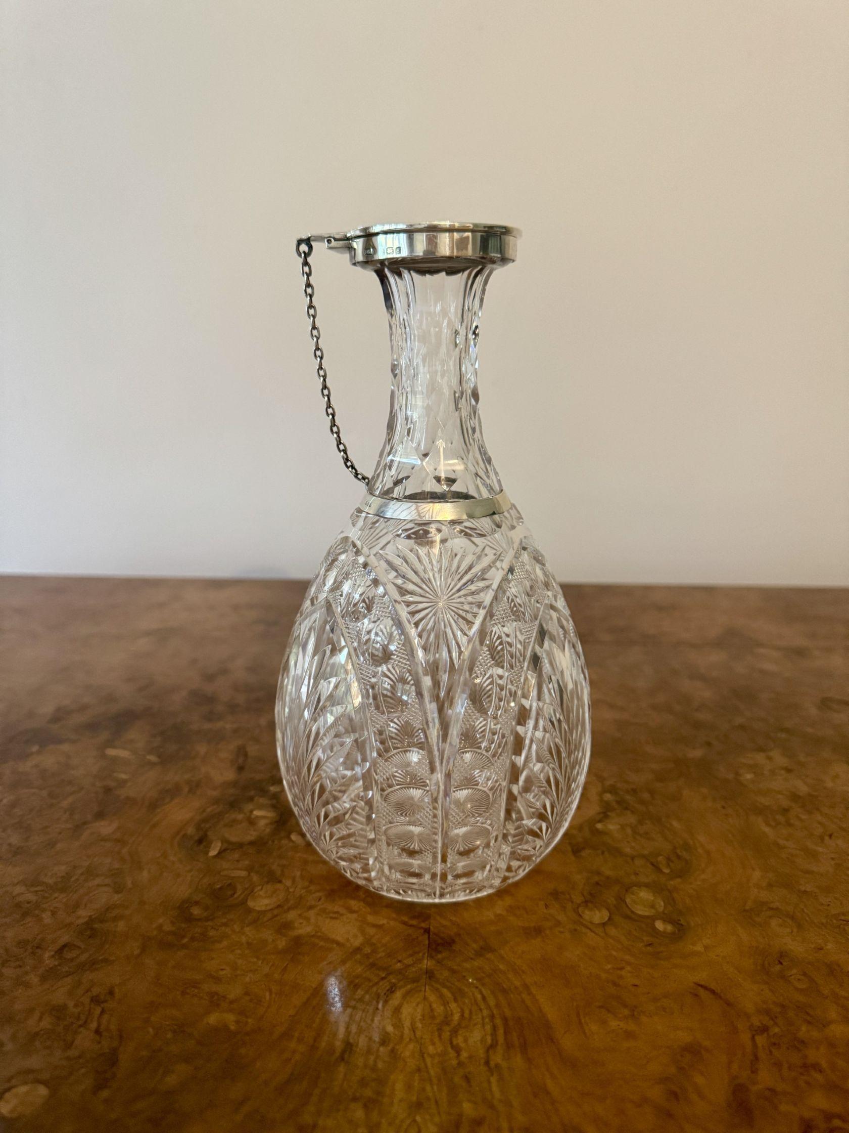 Carafe à décanter en argent de l'époque édouardienne, d'une qualité exceptionnelle. en vente 1