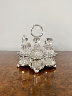 Fantastic quality antique Edwardian silver plated cruet set