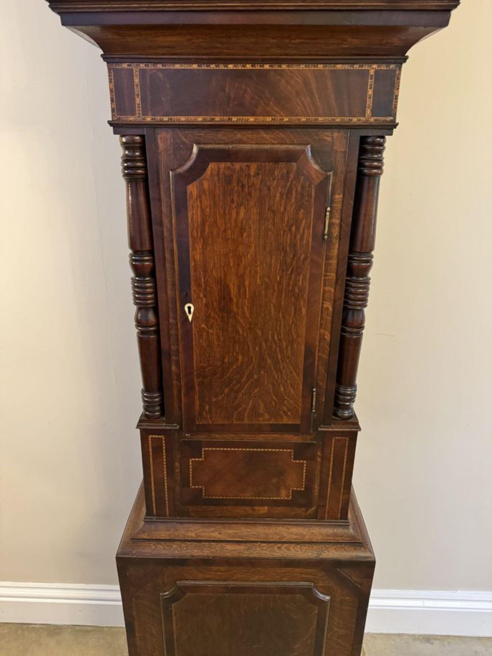 Fantastic quality antique George III mahogany and oak longcase clock  For Sale 3