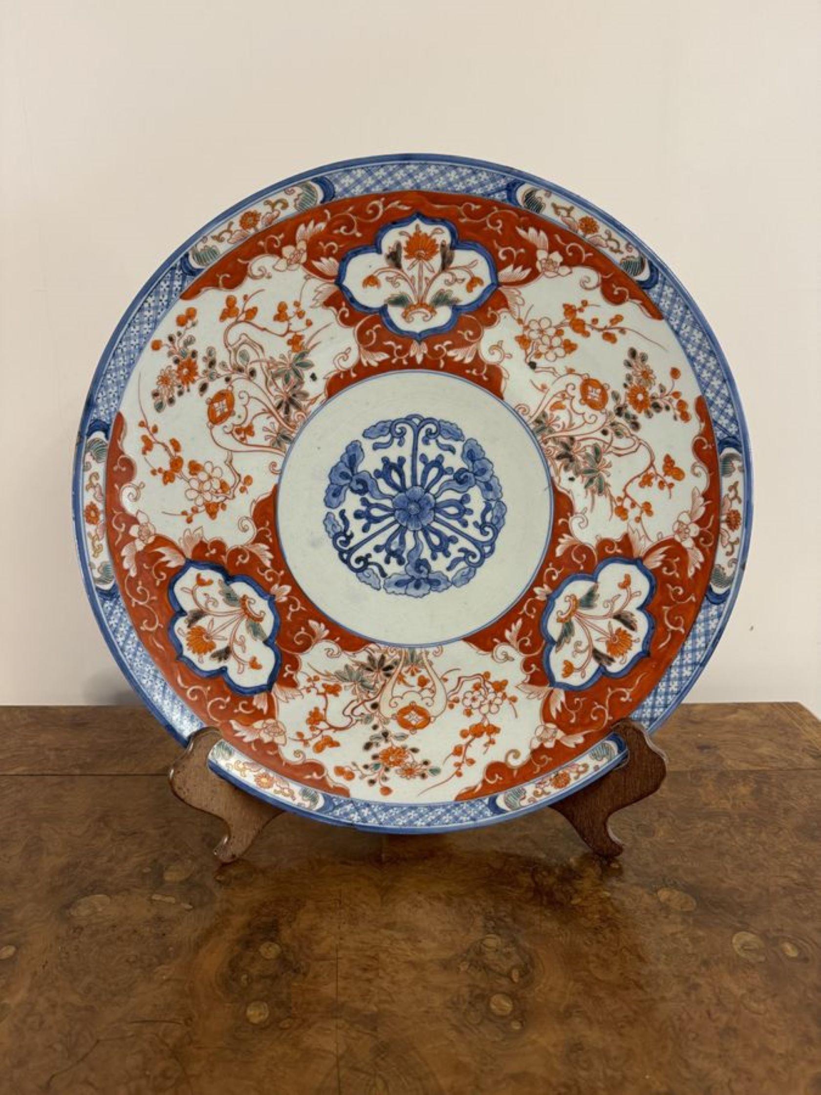 20th Century Fantastic quality antique Japanese imari charger For Sale