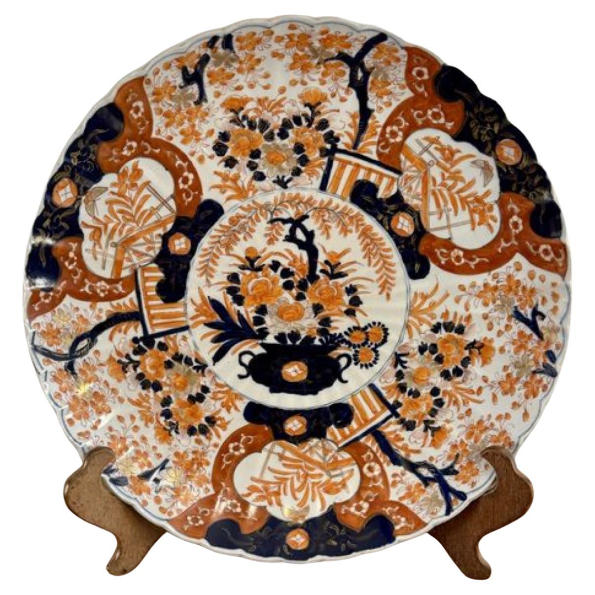 Piatto grande imari giapponese antico di qualità fantastica