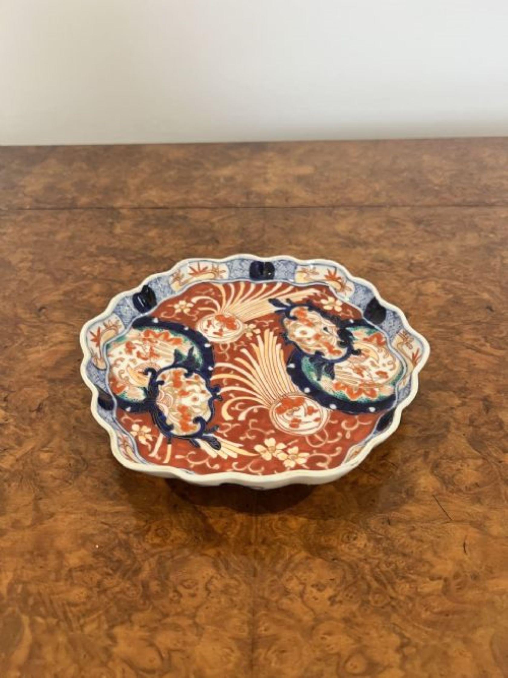 20th Century Fantastic quality antique Japanese Imari shaped dish  For Sale