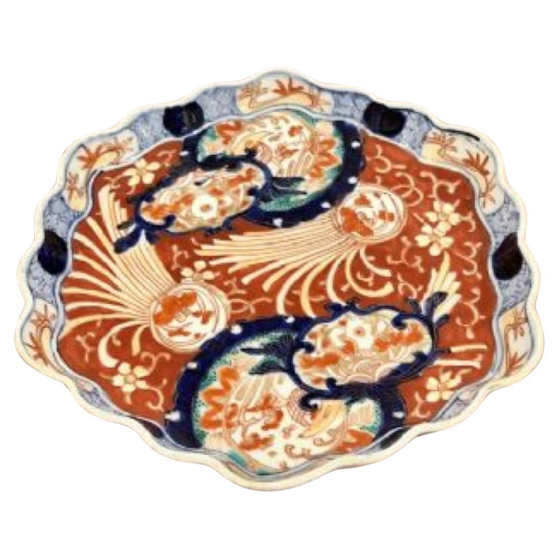 Fantastic quality antique Japanese Imari shaped dish  For Sale