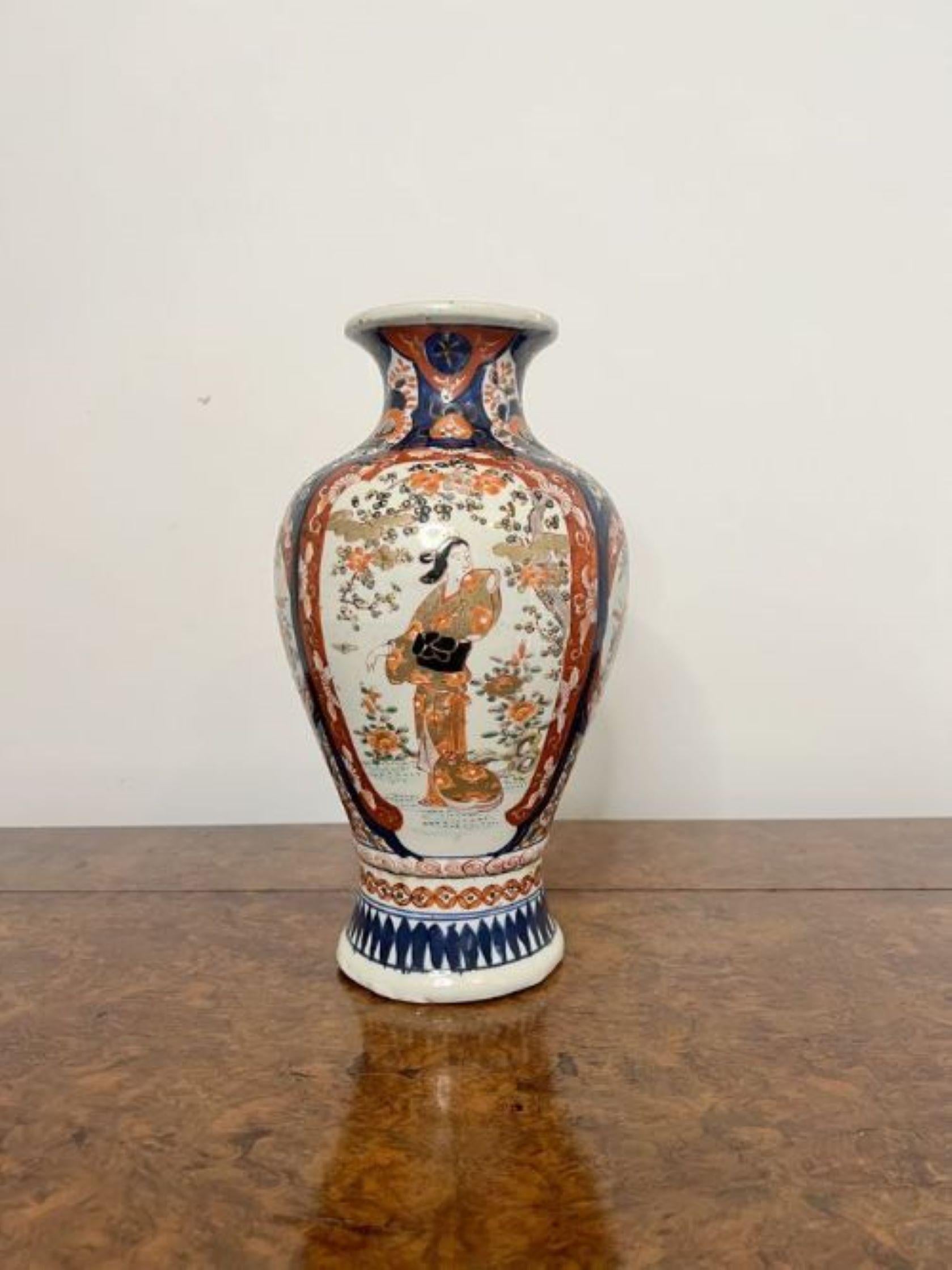 Ceramic Fantastic quality antique Japanese Imari shaped vase  For Sale