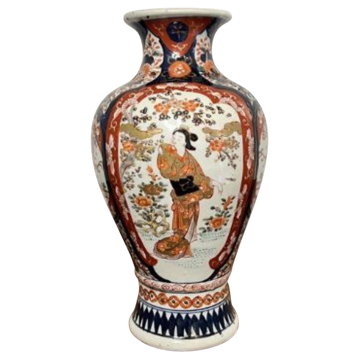Fantastique vase japonais ancien en forme d'Imari