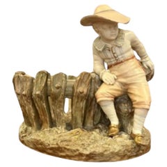 Fantastische antike Royal Worcester-Figur in fantastischer Qualität mit einem Korb 