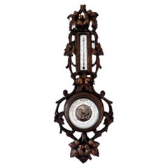 Fantastische Qualität antiken viktorianischen Black Forest Aneroid Barometer 