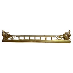 Fantastic quality antique Victorian brass fire fender 