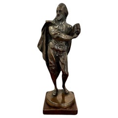 Fantastic quality antique Victorian bronze figure of Shakespeare 