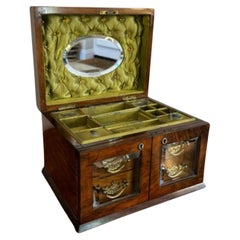 Fantastic quality antique Victorian burr walnut jewellery box 