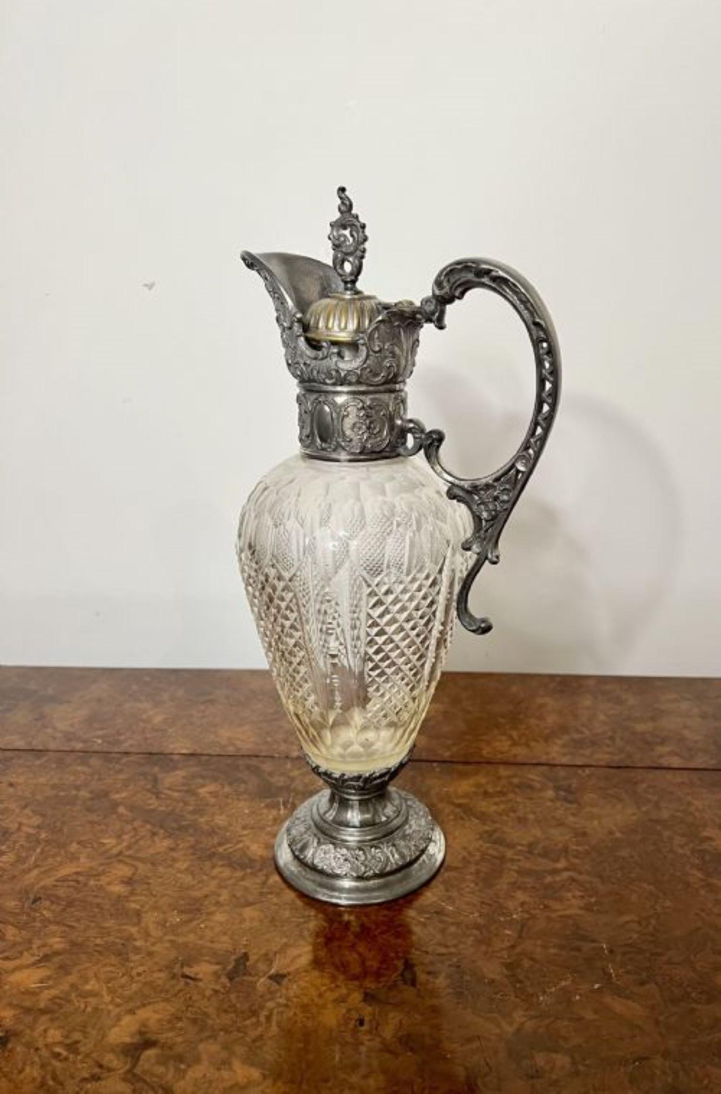 Fantastic quality antique Victorian cut glass claret jug  For Sale 2