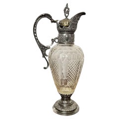 Fantastic quality antique Victorian cut glass claret jug 