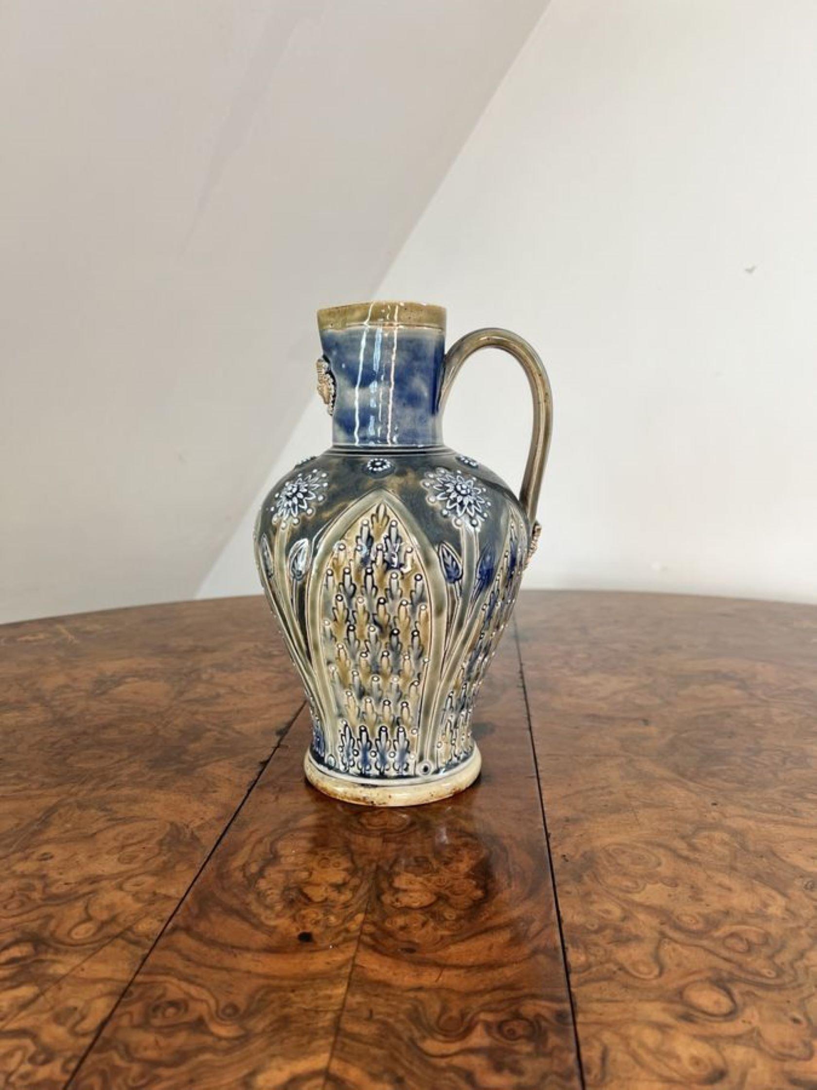 Fantastic quality antique Victorian Doulton Lambeth jug  For Sale 1