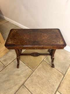 Fantastic quality antique Victorian figured walnut marquetry inlaid card table