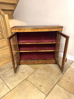 Fantastic quality antique Victorian figured walnut pier cabinet