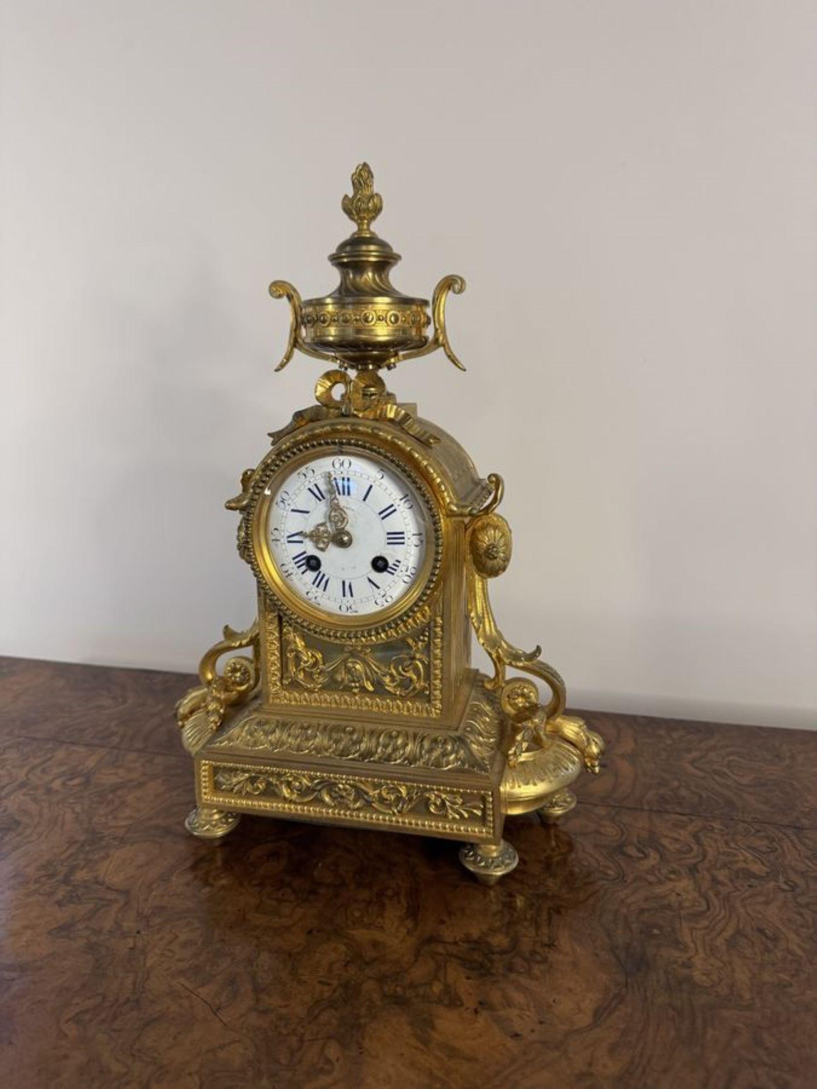Reloj de chimenea francés victoriano antiguo de fantástica calidad en Bueno estado para la venta en Ipswich, GB